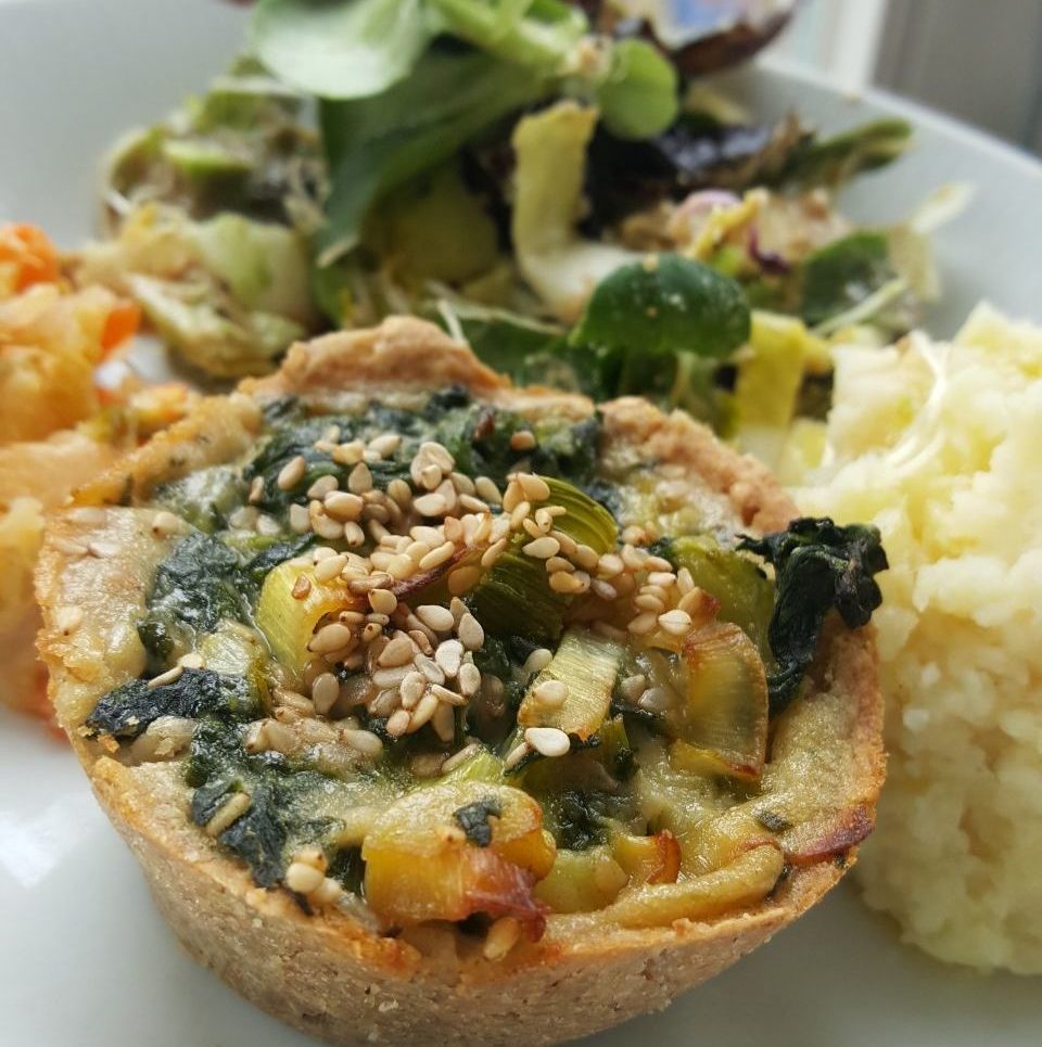 Mini-Quiche mit Spinat & Lauch